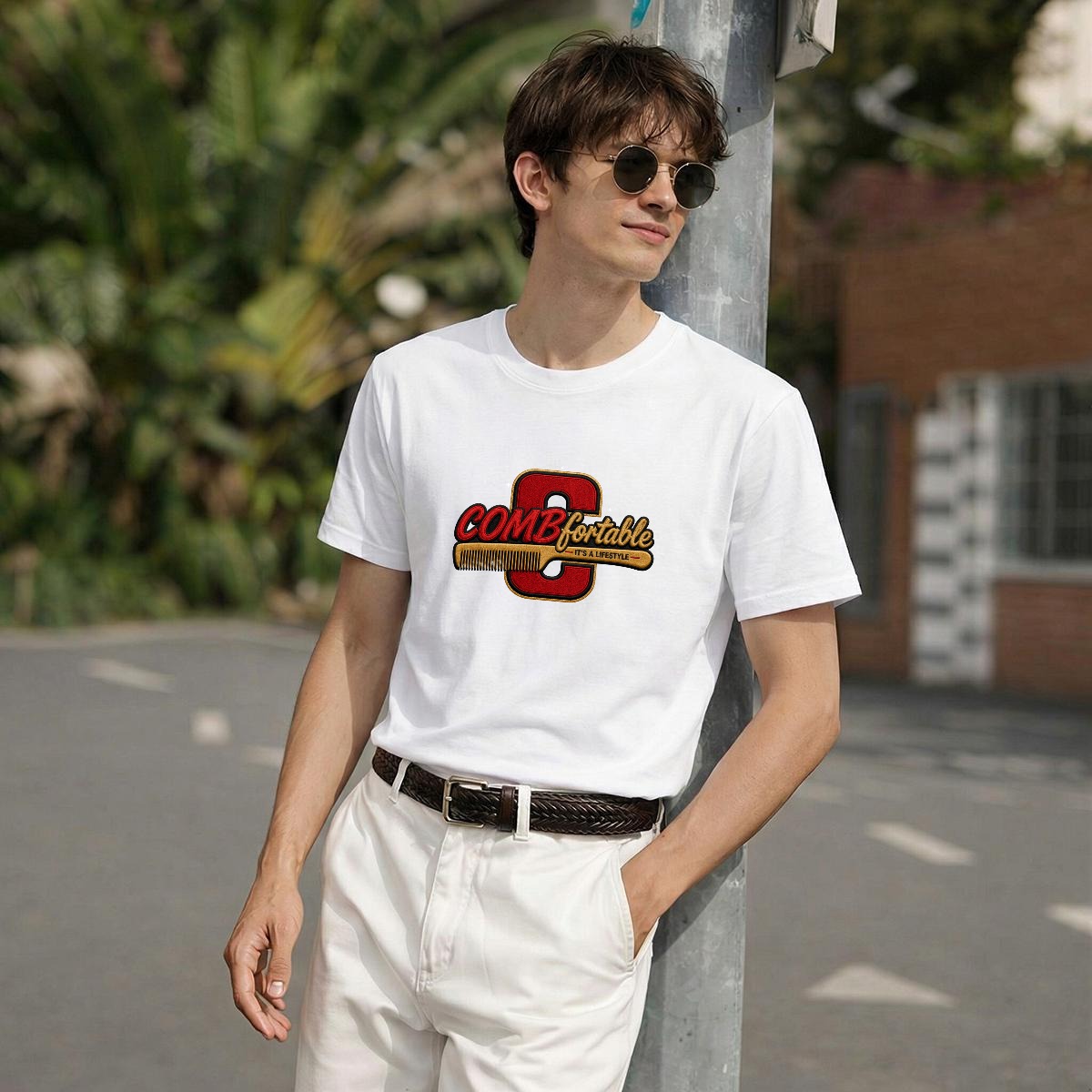 Men's Collegiate COMBfortable Tee - Image 3