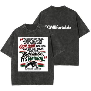 Kathleen Cleaver Unisex Heavyweight Washed T-shirt