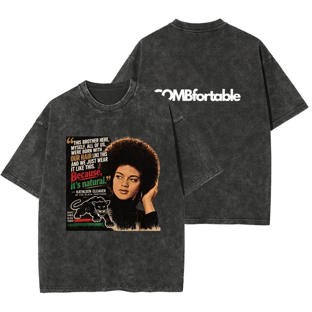 Kathleen Cleaver Unisex Heavyweight Washed T-shirt